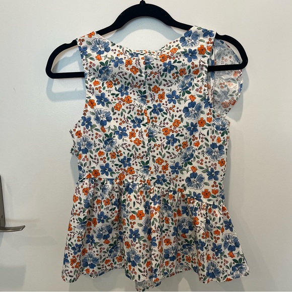 NWT Wildfox Asymmetrical Sleeveless Top with ruffles and floral pattern - Picture 4 of 10